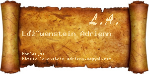 Löwenstein Adrienn névjegykártya